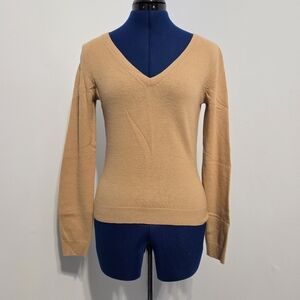 Vintage Tan Lightweight Wool Blend Sweater Size XS
